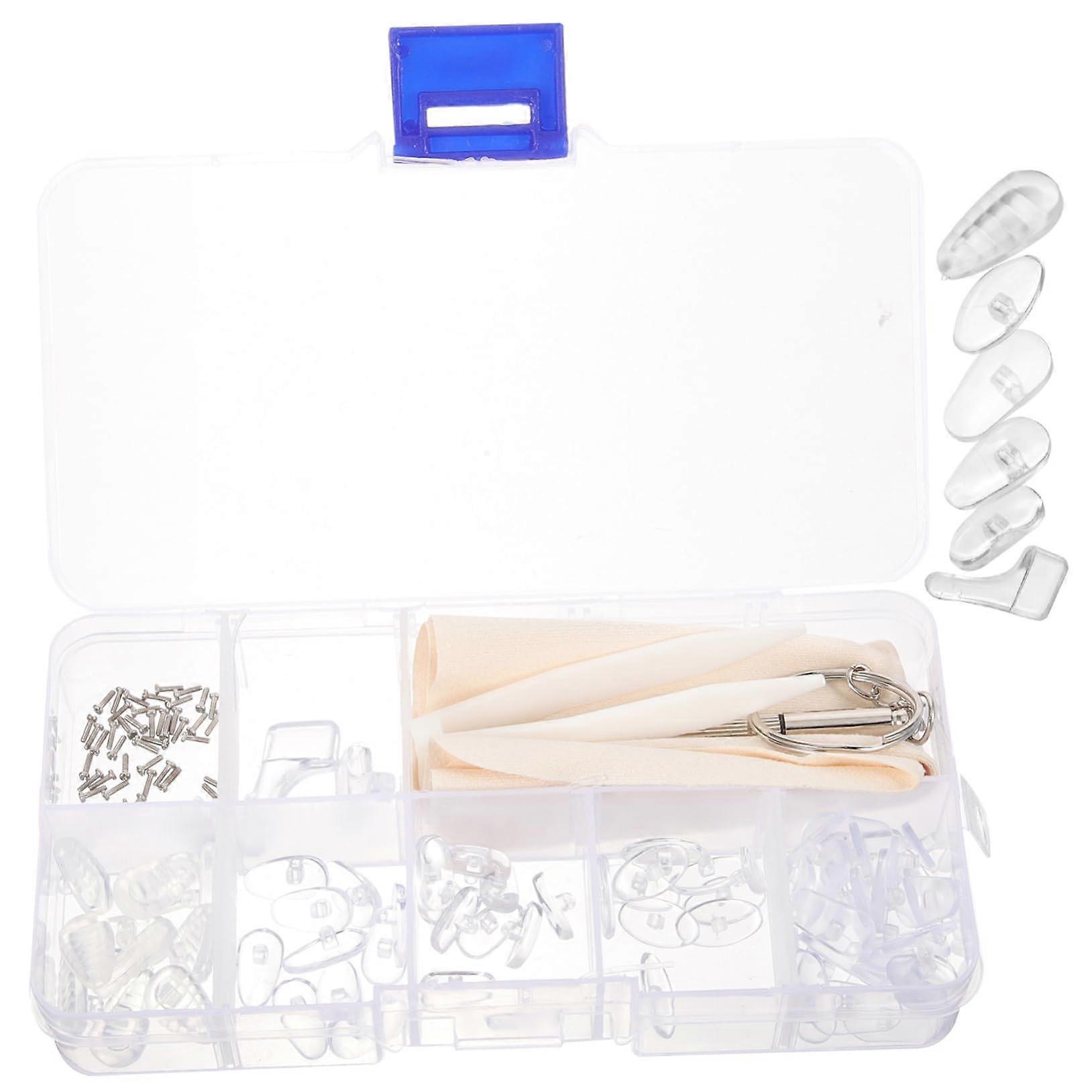 Eyeglass Nose Pads and Glasses  Kit with Soft Silicone Pads for Plastic Frame Replacement