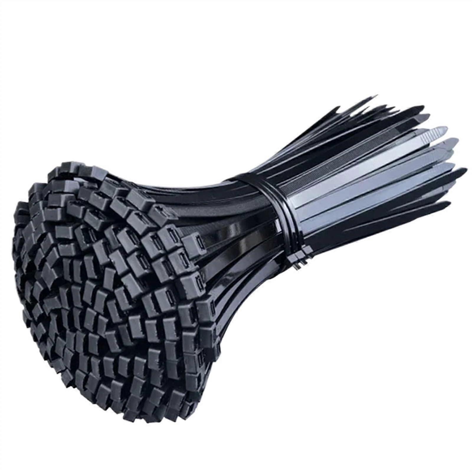 500Pcs Nylon Cable Ties Black SelfLocking Zip Ties for Secure Wire Management Home Office Use