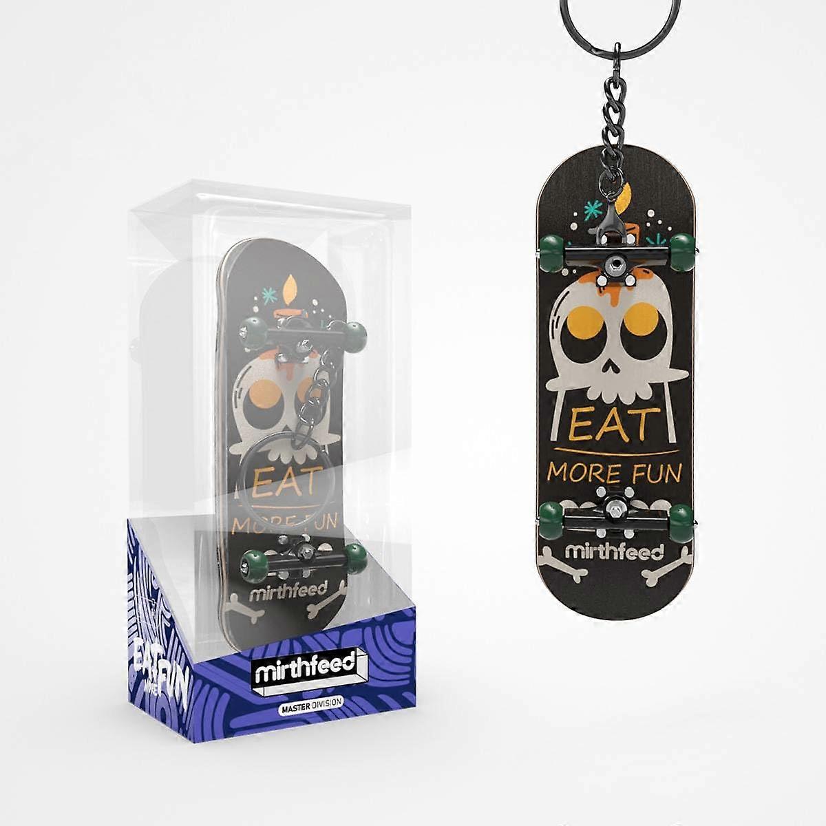 Fingerboard Skateboard Skeleton Deck with Smooth Bearing Wheels for Tricks and Stunts
