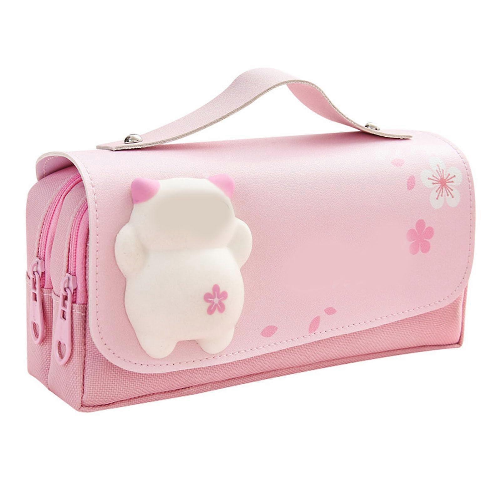 Double Layer Pencil Case with Large Capacity Pen Pouch for School and Students