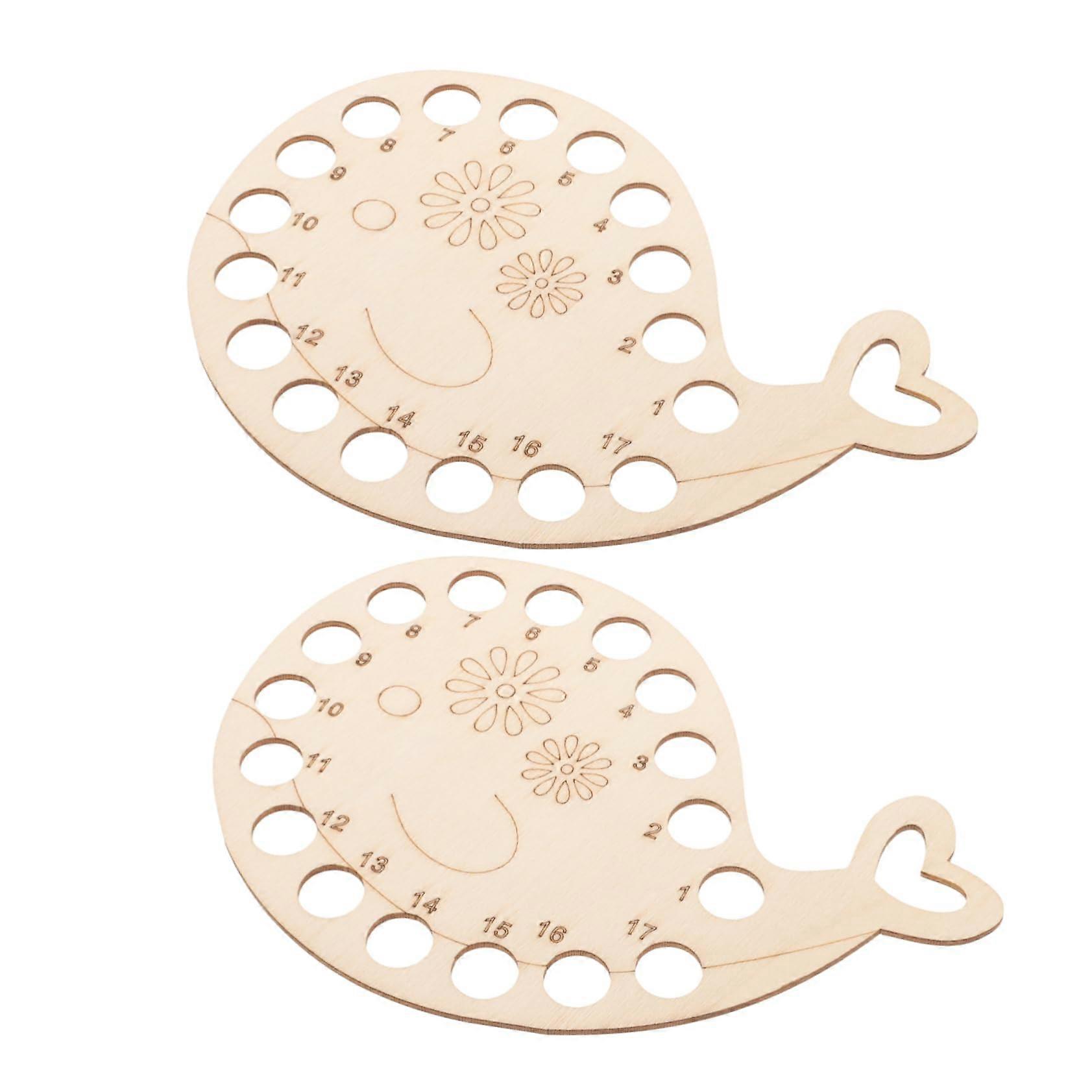 2pcs Wooden Embroidery Floss Organizer for Cross Stitch Tangle Thread Storage