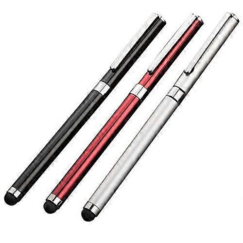 Stylus Pen for LG G Flex 3 Pack Dual Function Capacitive Tip and Ballpoint Silver Red Black