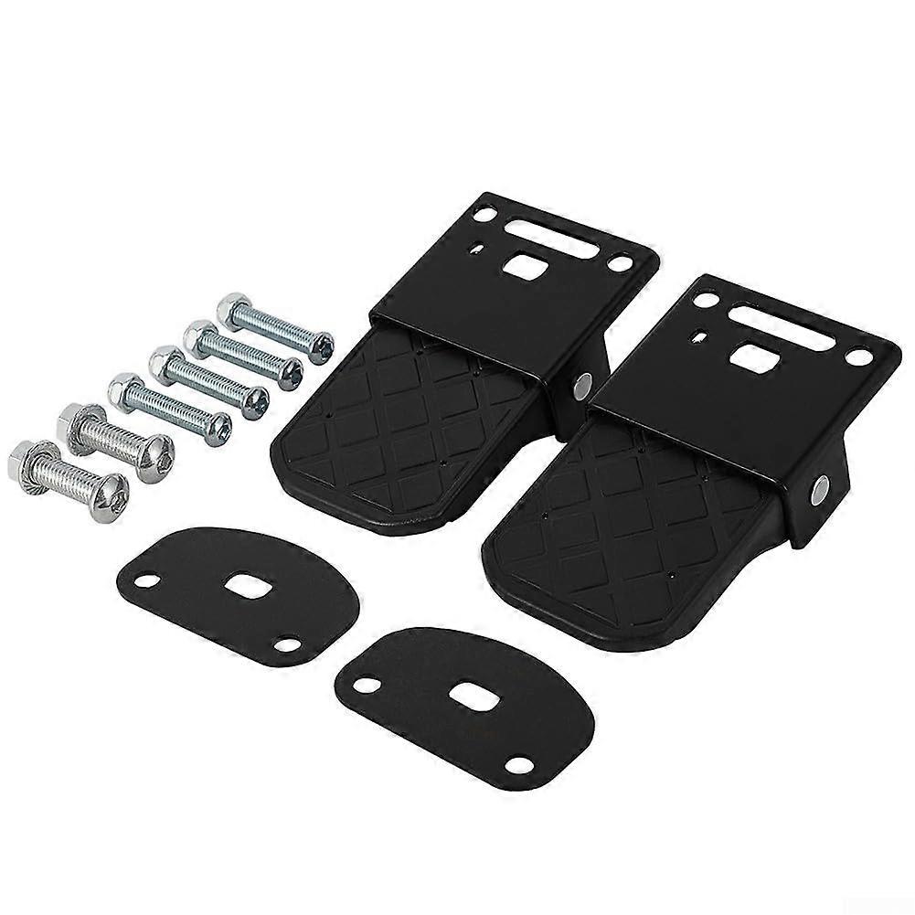 Motorcycle Passenger Foot Pegs Foldable SpaceSaving Rear Set with NonSlip Grip and Install Kit
