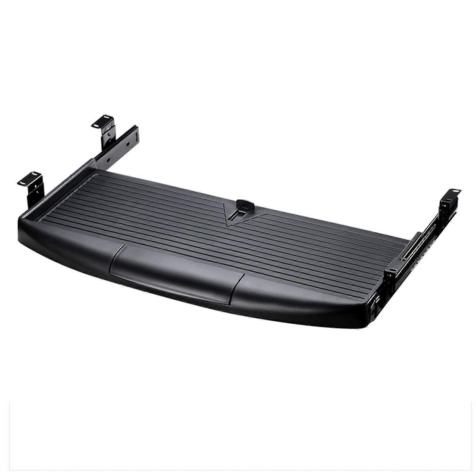 Large Ergonomic Under Desk Keyboard Tray with Sliding Rail and Rotating Mouse Platform