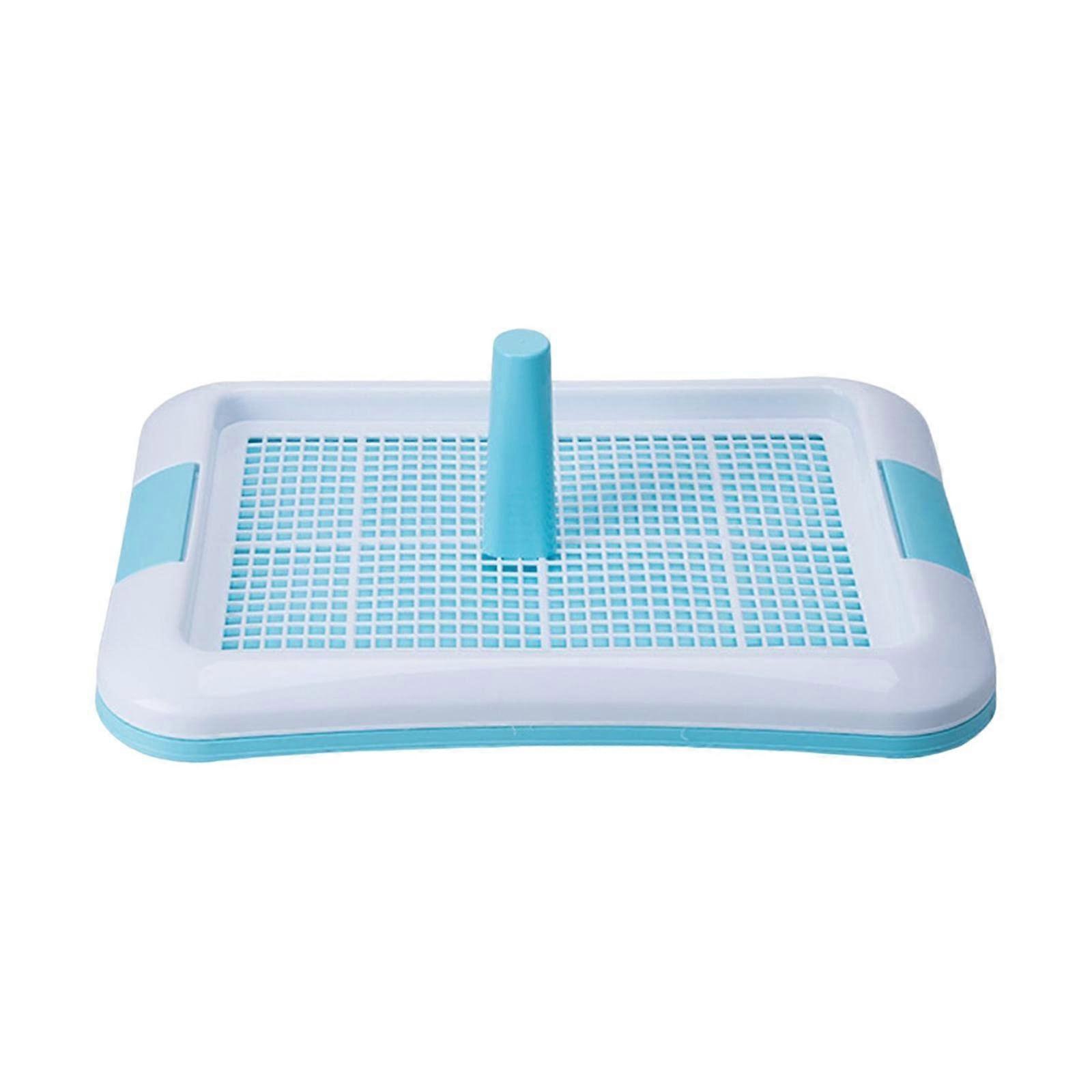 Dog Potty Training Tray with Non Slip Base, Easy Clean Double Layer Pee Pad Holder for Small Pets
