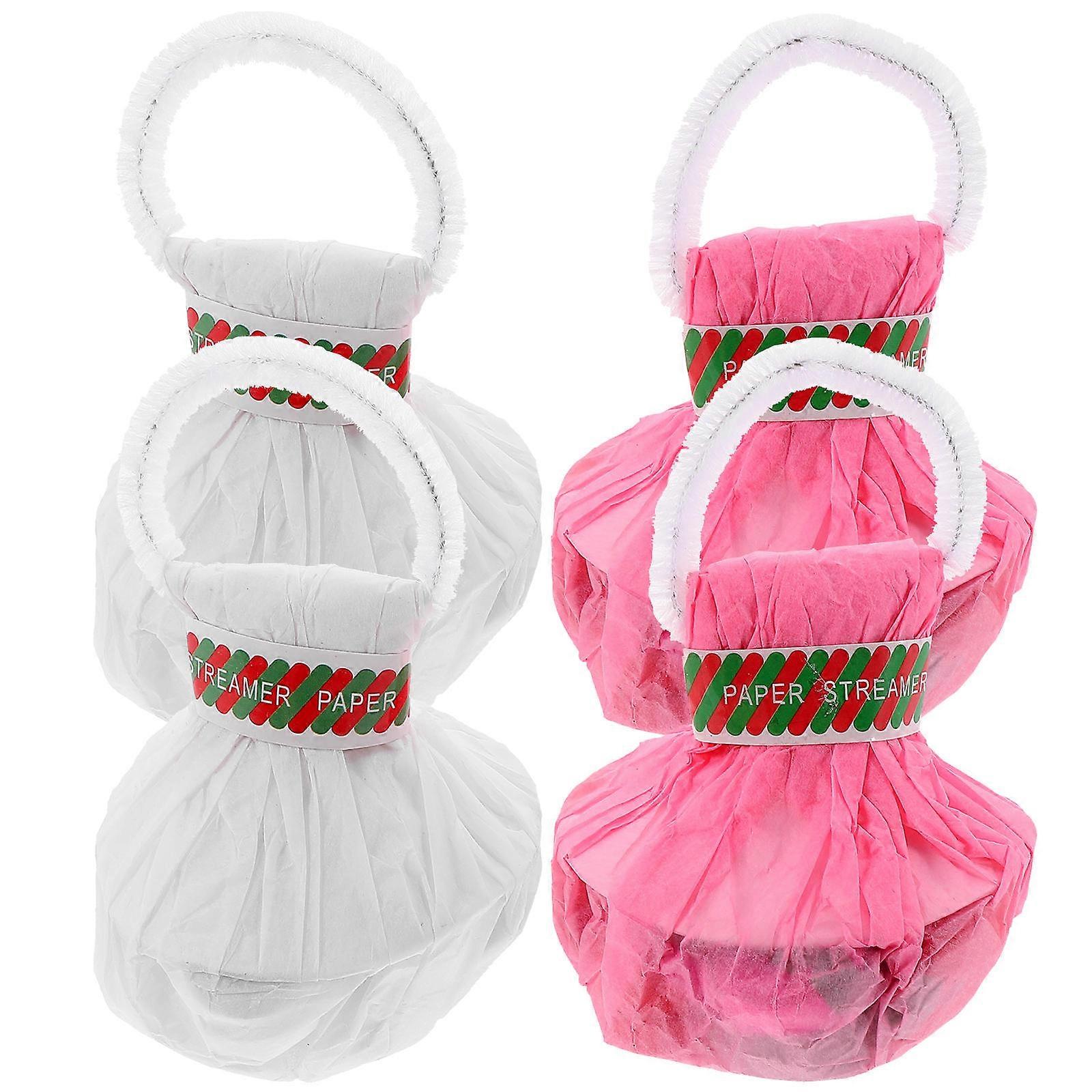 Hand Throw Streamers for Festive Decoration 4Pcs Colorful Streamer