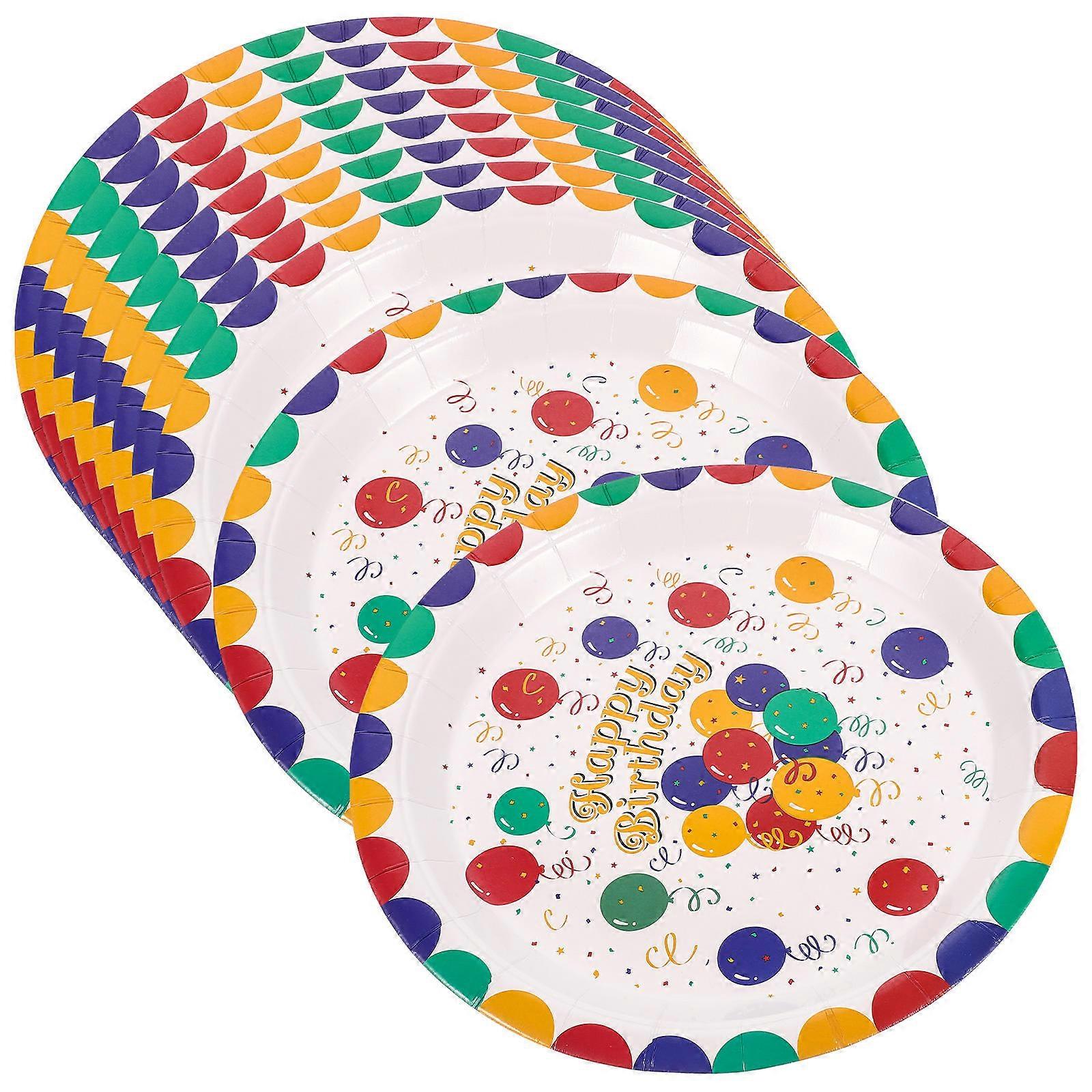 Multi-Function Snack Plates Household Food Plates Set with 50Pcs Assorted Color