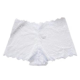 Plus size doorschijnende kanten boyshorts ondergoed – onzichtbare naadloze hipster – sexy hoge taille voor vrouwen