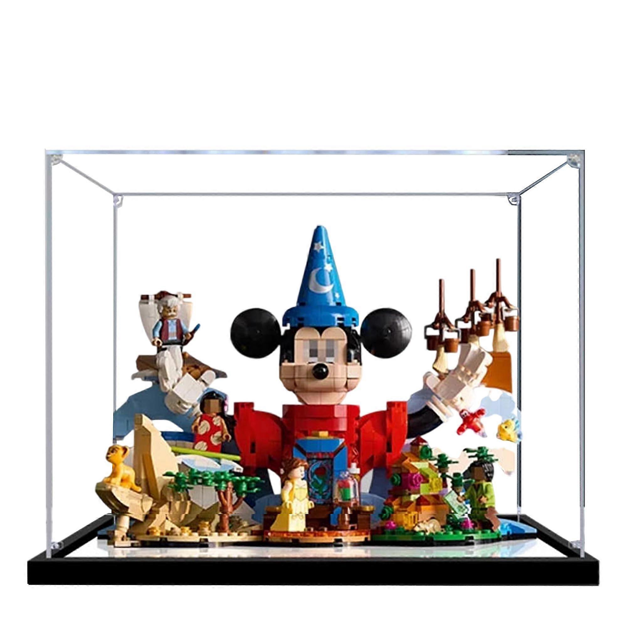 Clear Dustproof Acrylic Display Case for  21352 Model with Mirrored Base, UVResistant Stackable Design