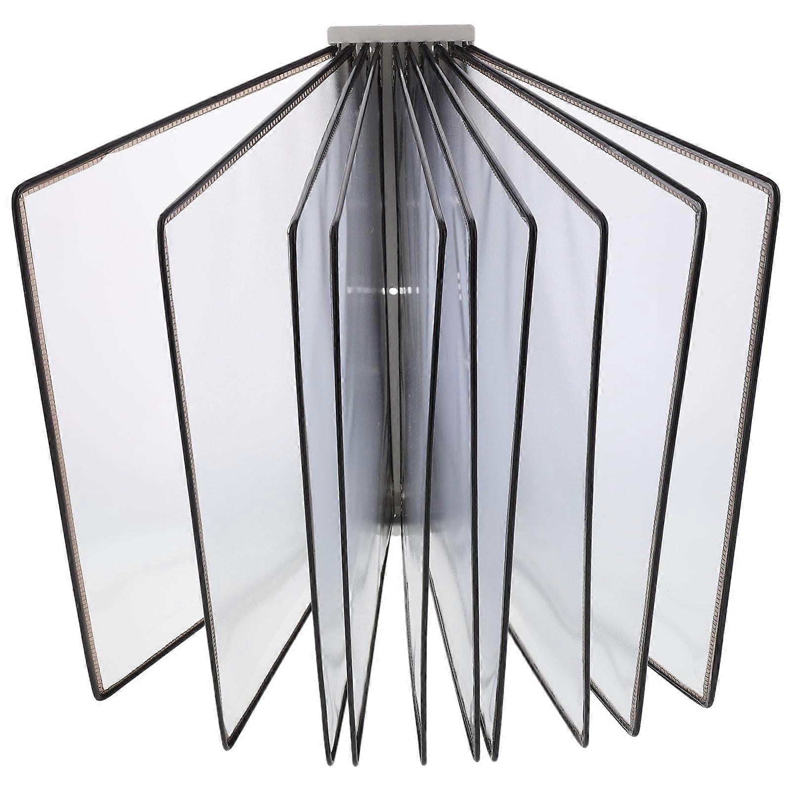 Wall Mount Document Holder Black A4 with 10 DoubleSided Pockets for Professional Workspace Setup