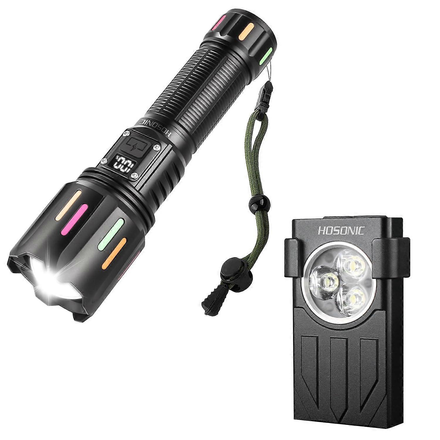 Rechargeable LED Flashlight with USB Fast Charging, Multiple Modes for Camping and Home