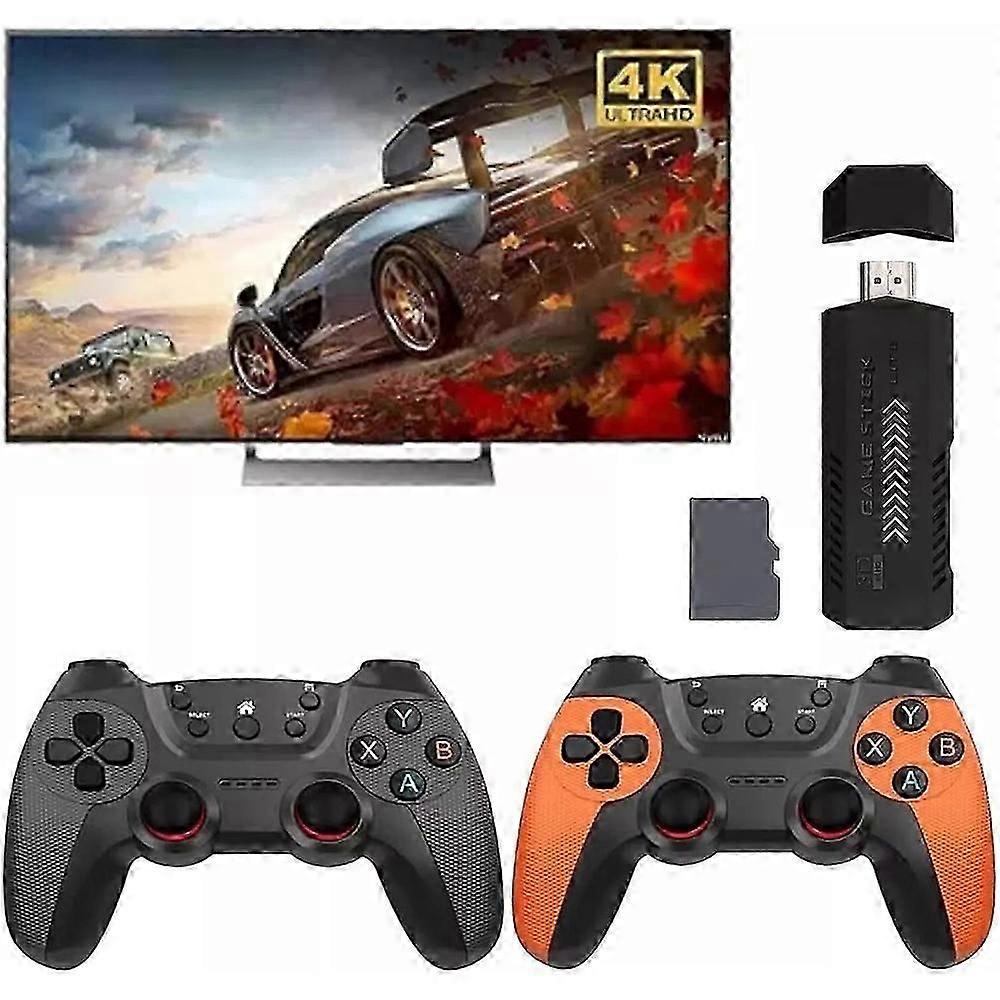 Retro Games Console,X2 Plus Game Stick Retro Console Double Wireless Controller,35000+ Games