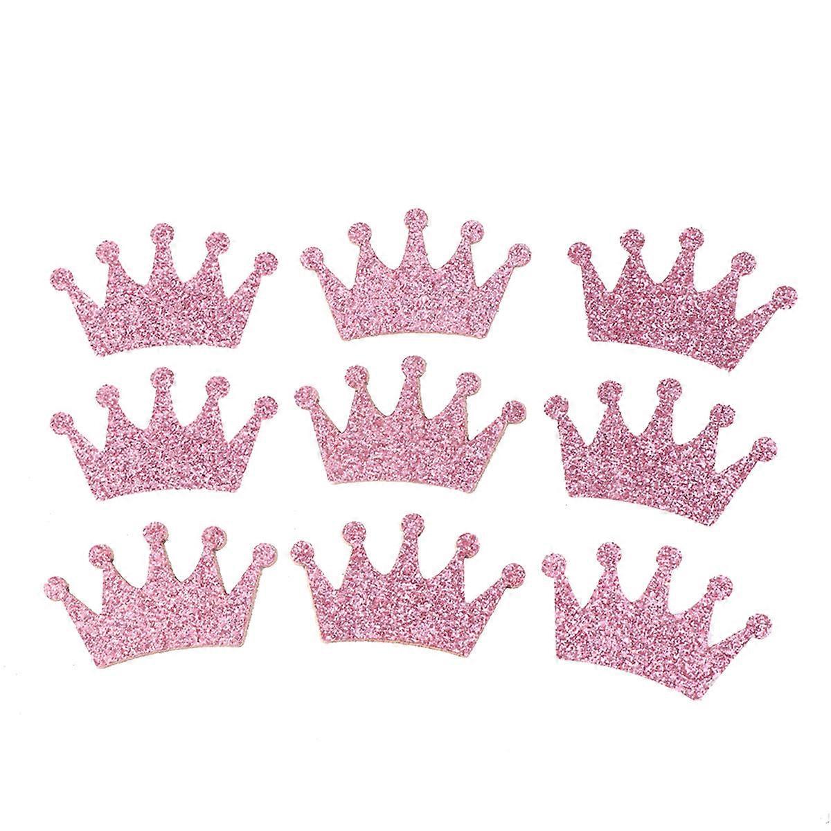 Crown Shape Confetti for Decor 100Pcs Rose Flash Double Sided