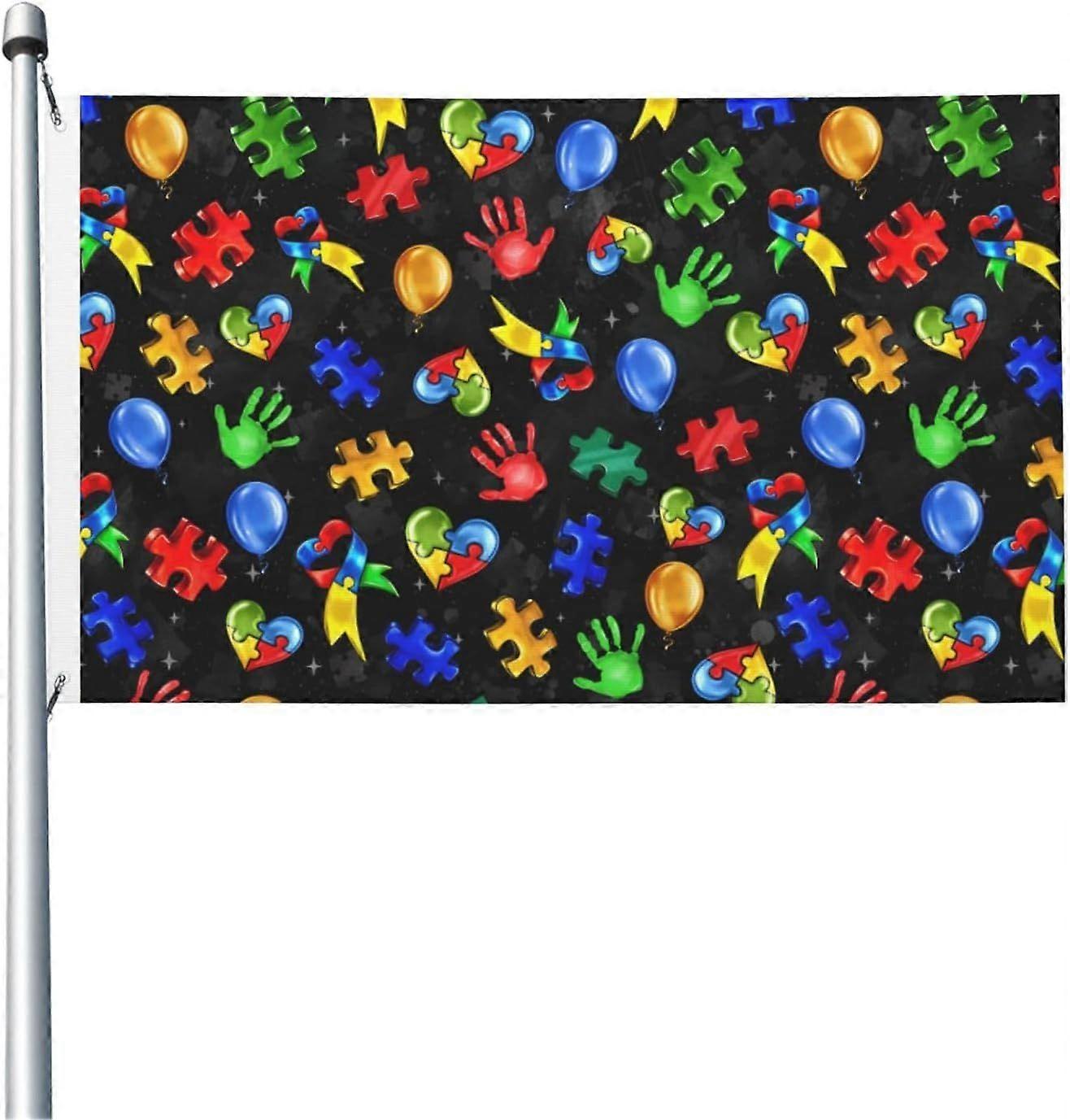 Autismebevidsthedsflag IW0508