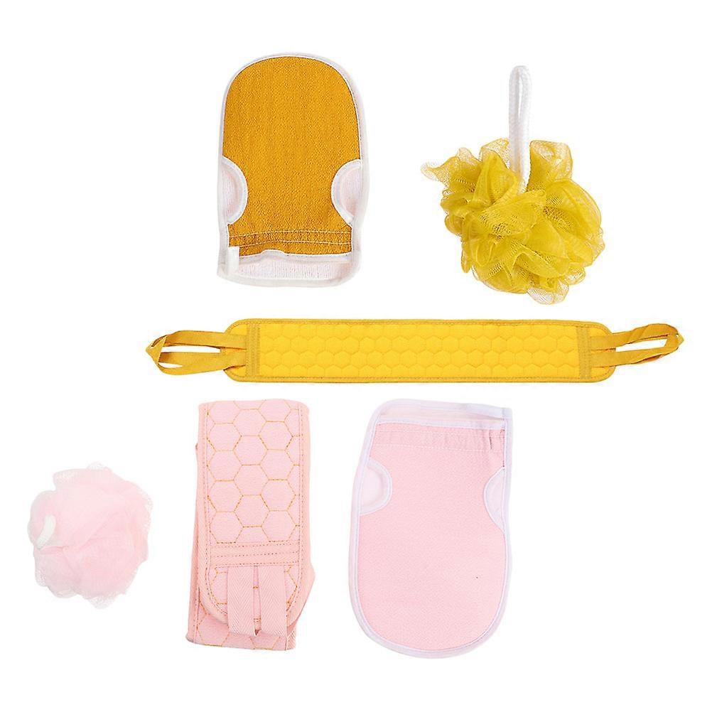 Pull Back Strip Massage Towel for Mud Removing 2Sets Bath Supplies