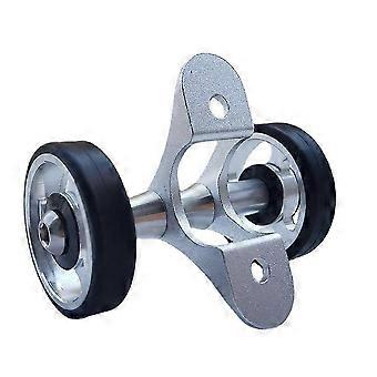 Bicycle Easywheel Aluminum Alloy compatible with Mudguard Rollers Wheels Easy Install Double Wheels Silver
