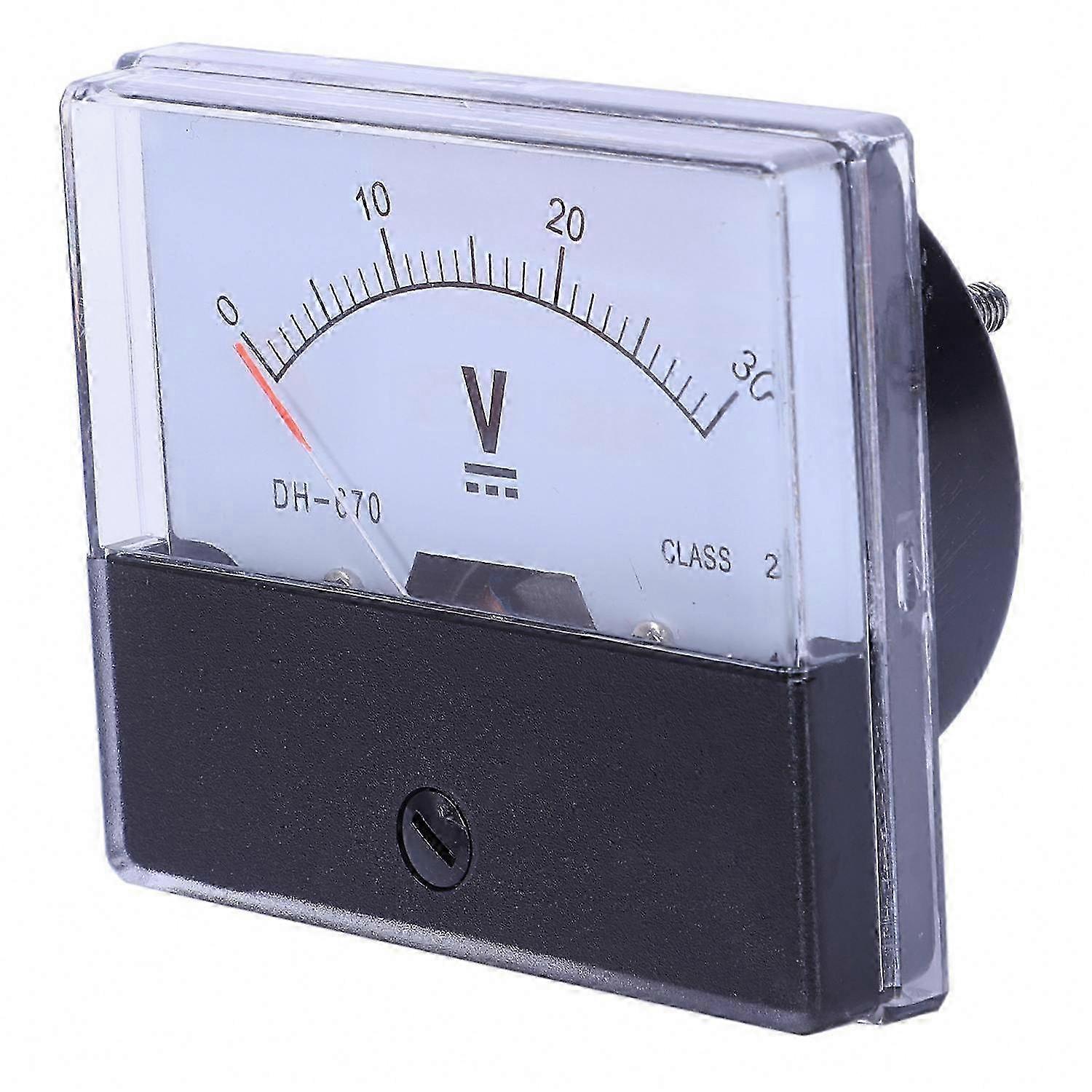 Precision Analog Panel Voltmeter, DC 30V Measurement