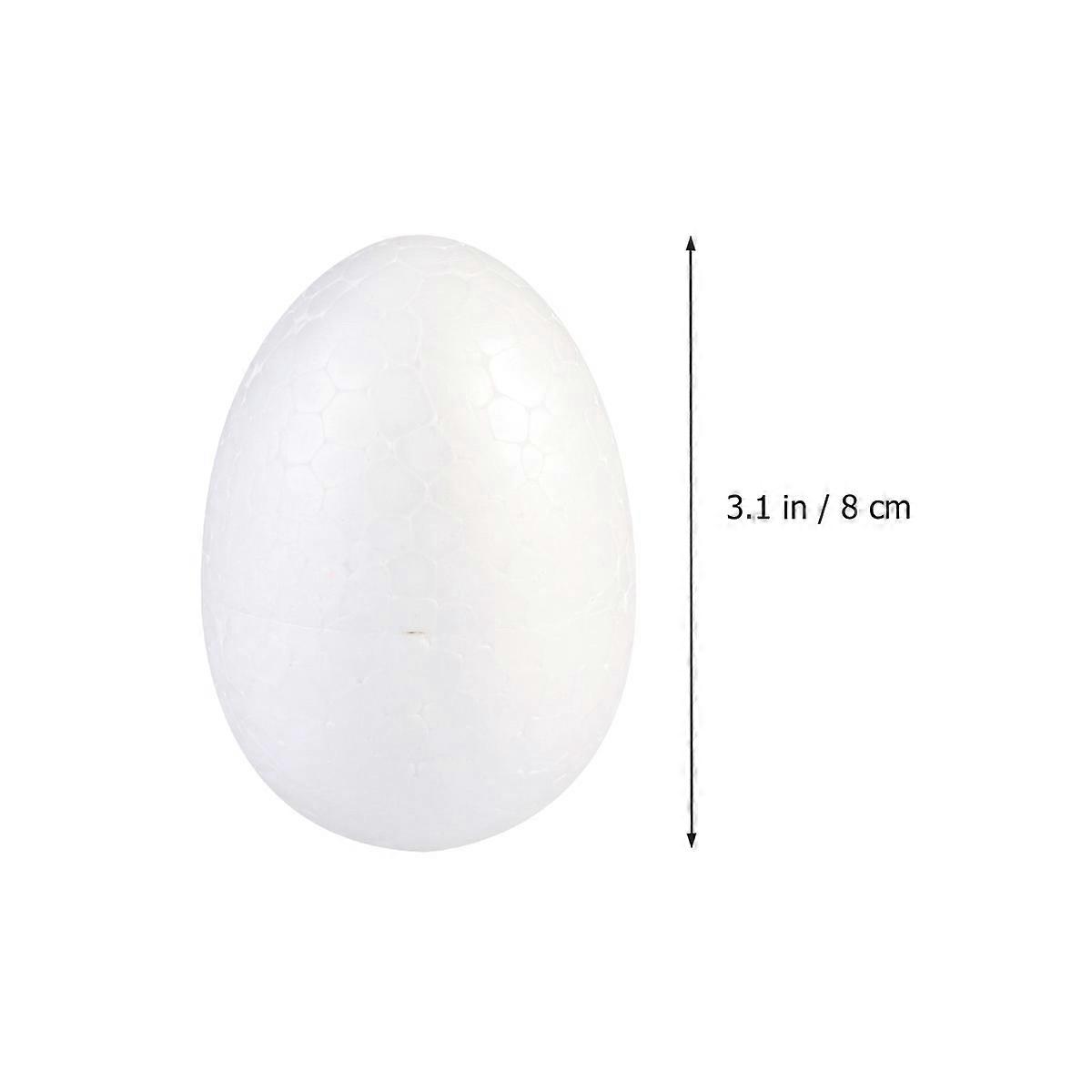 Basteleier Diy Solid Egg For Easter Craft 8cm White 10Pcs