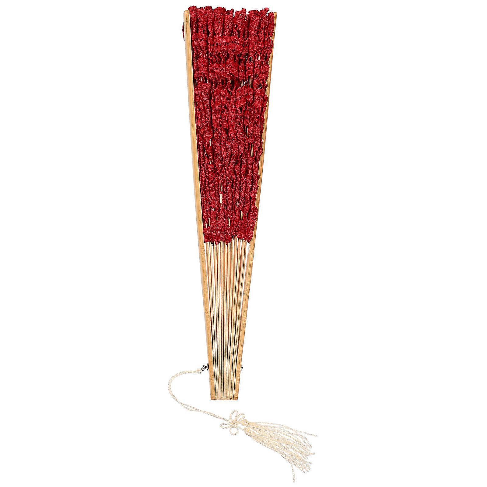 Delicate Shape Handheld Fan Lace Material For Stage Performance 1Set