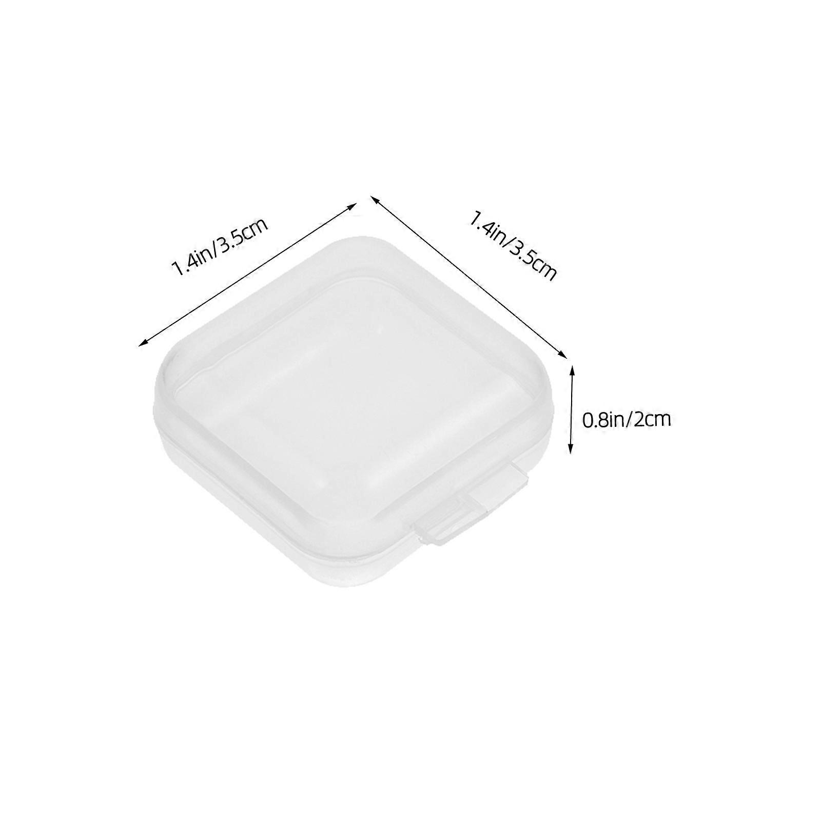100pcs Small Clear Plastic Storage Containers Bead Organizer Earplug Cases