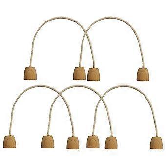 Cotton Rope Croquet Wickets 5 Piece Set for Lawn, Backyard, Park