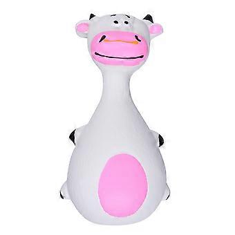 Chien de compagnie Squeaky Toy Latex Cartoon Chewing Toy Dog Molar Toy Pet Sound Toy Blanc