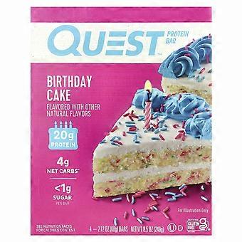 Quest Nutrition, proteiinipatukka, syntymäpäiväkakku, 4 patukkaa, 60 g/kpl, 2 kpl