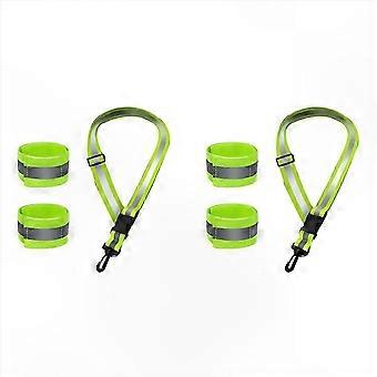 High-Visibility Reflective Sash for Night Walking, 2-Pack with 4 Reflective Patches Included
