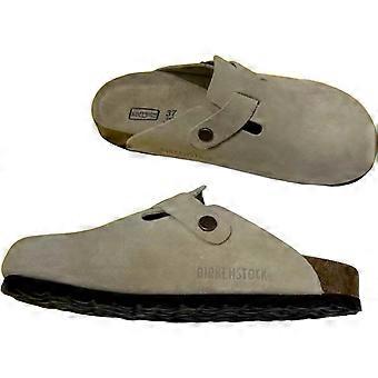 Birkenstock - Unisex-Clogs für Erwachsene, taupefarbenes Wildleder