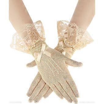 Dames Kant Handschoenen Elegante Korte Kant Handschoenen Tea Party Handschoenen voor Vrouwen Bruiloft Diner 50's Feesten