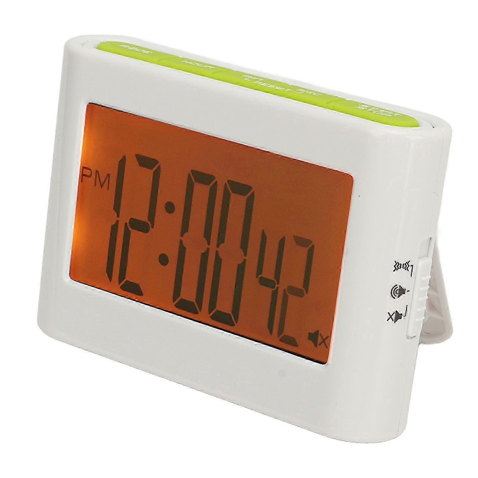 Digital Timer Countdown Up Back Light Vibration Sound Flash Alert with Stand Magnetic Back Electronic Timer for Kitchen Green