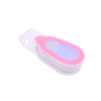 Zaklamp met siliconen clip voor buitensporten, hardlopen, 3 stuks, rood