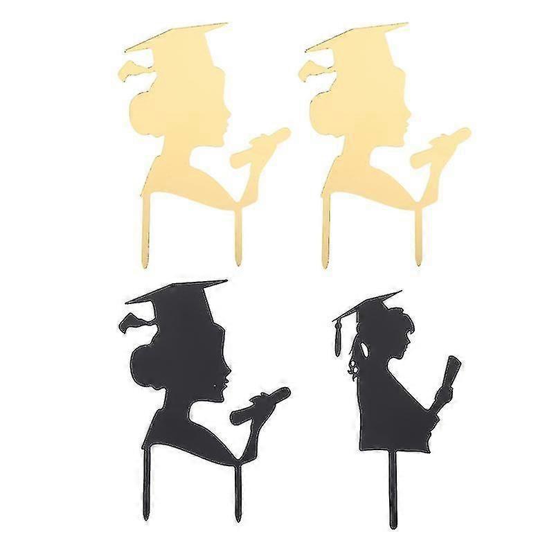 4pcs cake decorations , Graduation Cake Picks