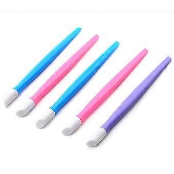 6 stuks-Nail tool rubberen drukstok (willekeurige kleur) make-up