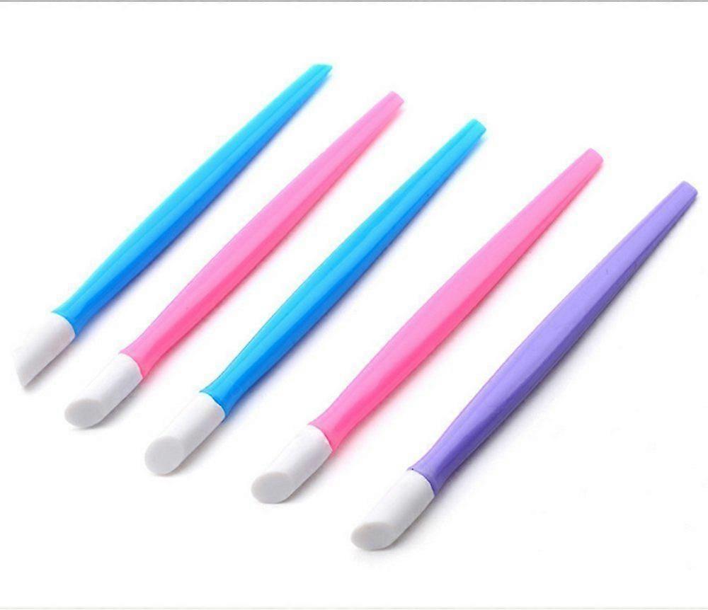 6pcs-Nail tool rubber pressure stick (random color)make up