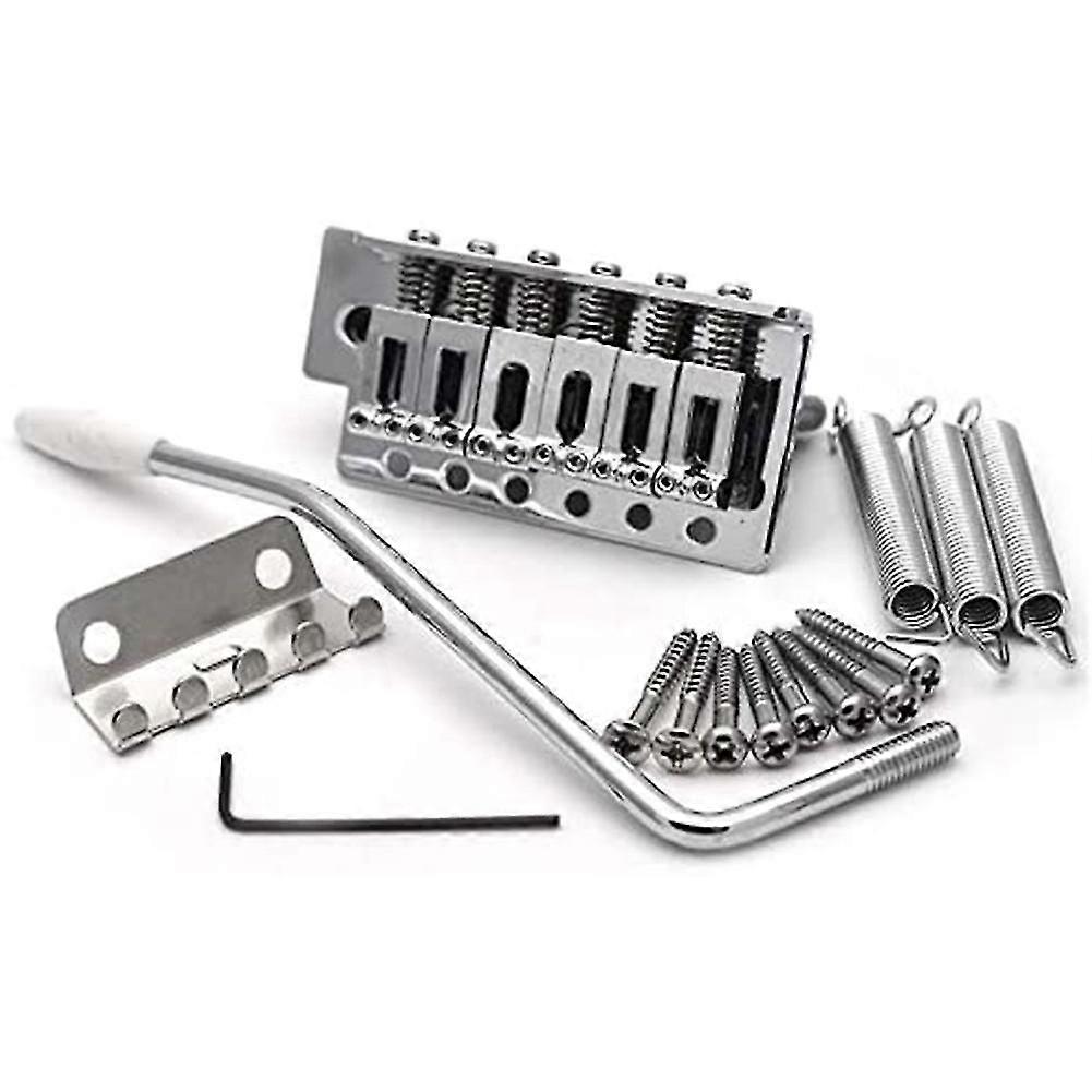 52,5 mm gitarr för Tremolo Bridge Set för Strat elgitarrbyte, silver