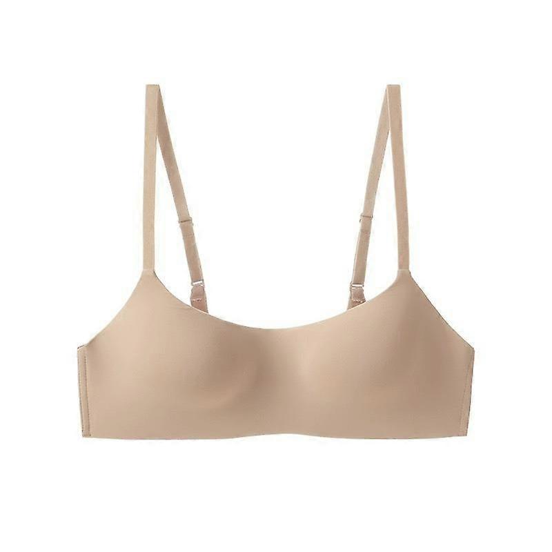 Nude Seamless Wireless Bra with Thin Adjustable Straps