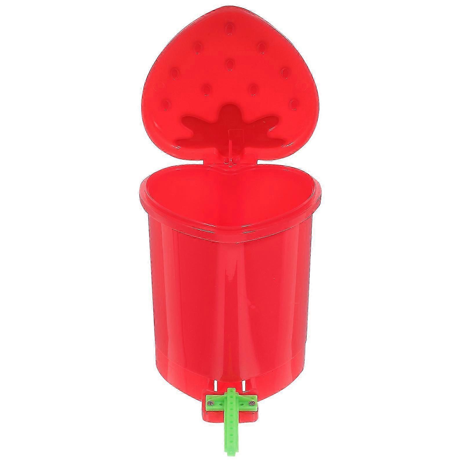 Parrot Trash Can Toy for Intelligence Develop 2Pcs Plastic Bird Supplies