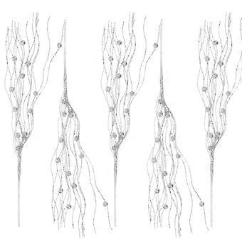 5Pcs Lifelike Stem Twig Simulated Plant Decorative Branch Holiday Ornaments