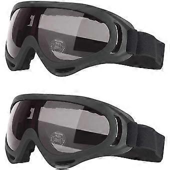 2 Stück Outdoor-Skibrille, Skibrille, Anti-Staubschutzbrille, Anti-Staub-Skibrille, Schneemobil-Motorradbrille Skibrille, für Moun