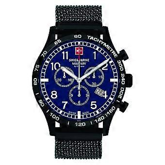 Swiss Alpine homme militaire montre Chrono 1746.9175SAM inox