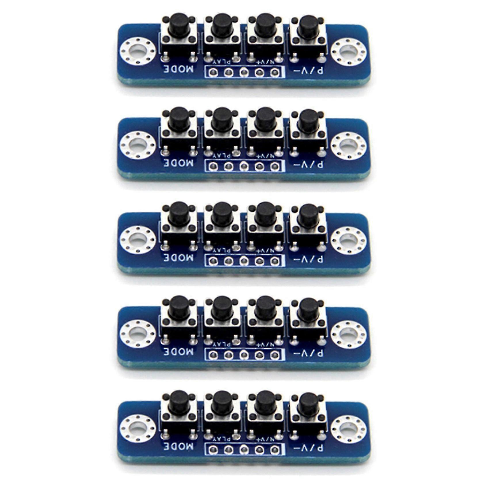 5pcs 4-bit Key Module Mcu External Key Module Switch Board Bluetooth Power Amplifier Key Board