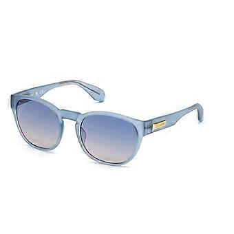Adidas Originals OR0014 91B Full Rim Matte Light Blue Unisex Oval Sunglasses UV2 Original