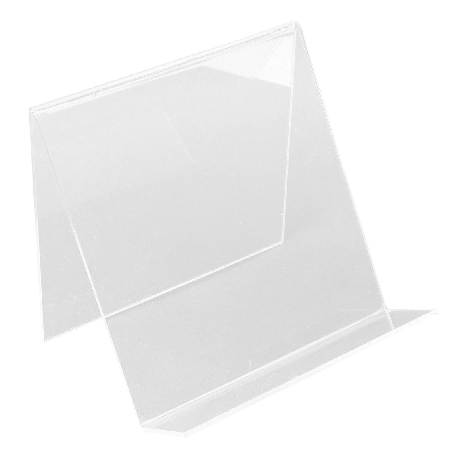 Transparent Acrylic Record Storage Rack for Display with Practical Desktop Holder