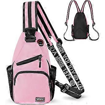 Convertible Sling Bag for Unisex, 12.6-Inch Crossbody Backpack with Headphone Hole and Tablet Pocket, Lightweight Daypack for Travel Hiking and Commut