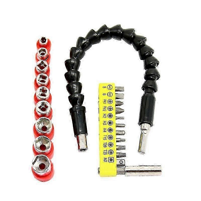 22pcs Flexible Drill Bit Extension Tool Kit Elétrica Drill Accessories Tools Set