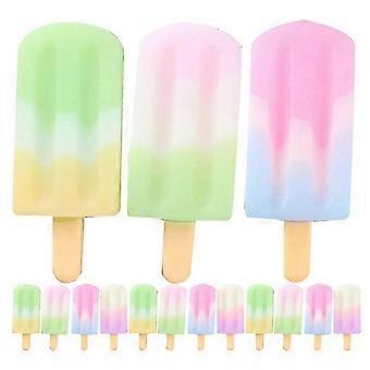 15pcs Miniature Fake Stick Ice Cream Colorful Ice Candy Resin Ice Lolly Charms