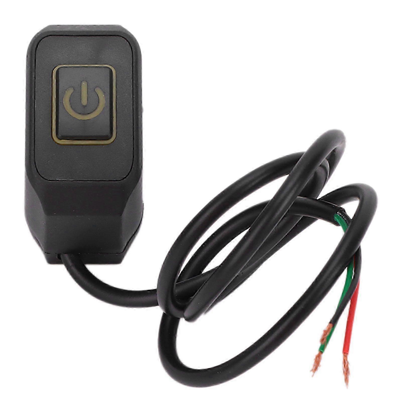 22mm Motorcycle Handlebar Switch Control Button Waterproof Universal for HeadlightYellow