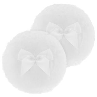 Large Fluffy Powder Puff, 4 Inch Ultra Soft Washable Reusable Velour Face Body Powder Puff Loose Powder Puffs Wet Dry Makeup Tool (white) ZO