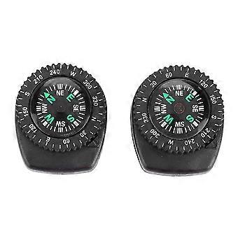 2pcs Portable Watch Band Slip Slide Navigation Wrist Compass for Camping Boating